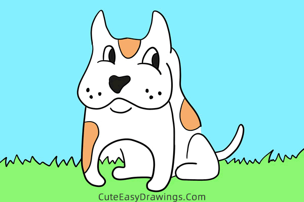 how to draw a dog easy - www.cuteeasydrawings.com