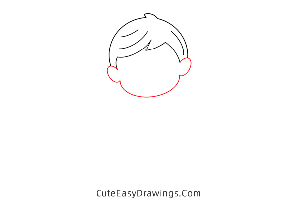 how to draw a boy waving hello - www.cuteeasydrawings.com