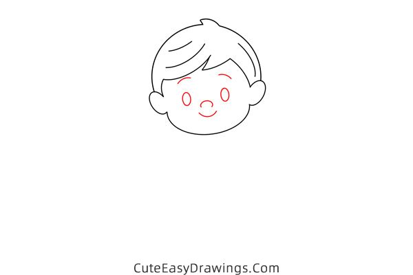 how to draw a boy waving hello - www.cuteeasydrawings.com
