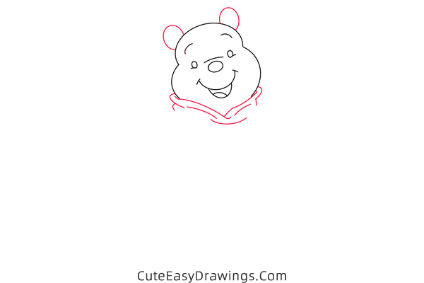 how to draw pooh bear easy - www.cuteeasydrawings.com