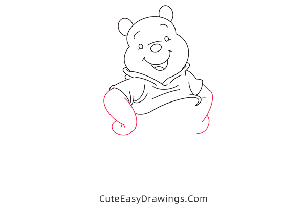 how to draw pooh bear easy - www.cuteeasydrawings.com