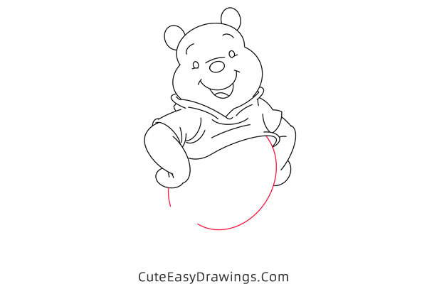 how to draw pooh bear easy - www.cuteeasydrawings.com