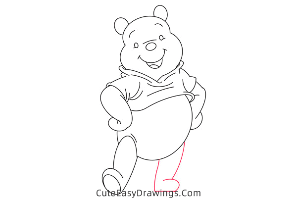 how to draw pooh bear easy - www.cuteeasydrawings.com