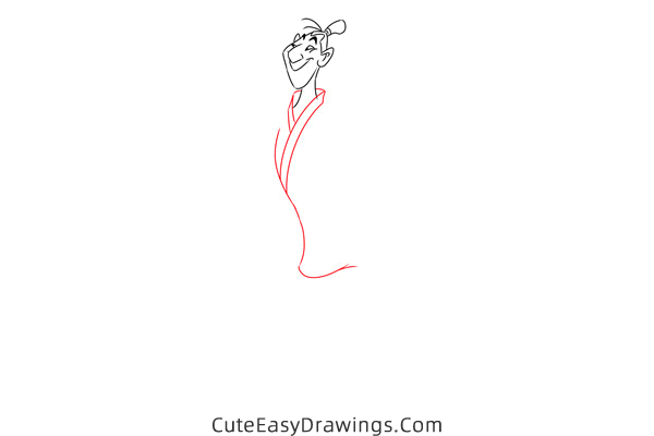 how to draw an ancient chinese man from mulan - www.cuteeasydrawings.com
