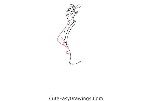 how to draw an ancient chinese man from mulan - www.cuteeasydrawings.com