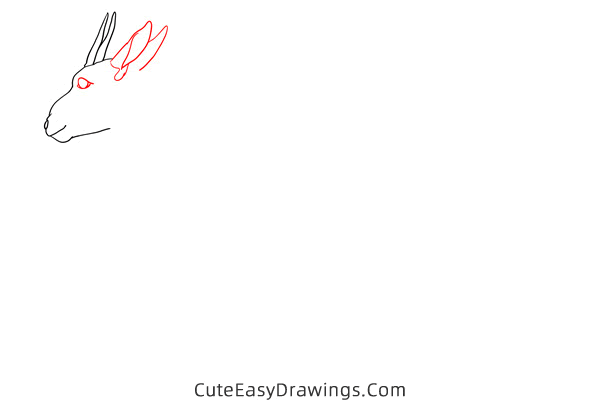 how to draw a gazelle - www.cuteeasydrawings.com