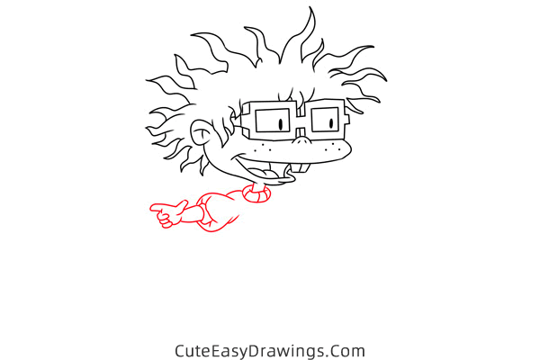 how to draw chuckie finster from rugrats in paris - www.cuteeasydrawings.com