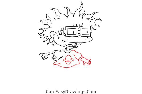 how to draw chuckie finster from rugrats in paris - www.cuteeasydrawings.com