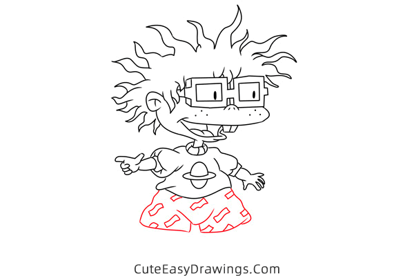 how to draw chuckie finster from rugrats in paris - www.cuteeasydrawings.com