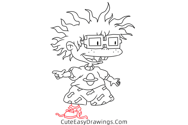 how to draw chuckie finster from rugrats in paris - www.cuteeasydrawings.com