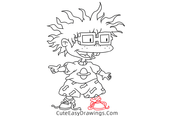 how to draw chuckie finster from rugrats in paris - www.cuteeasydrawings.com