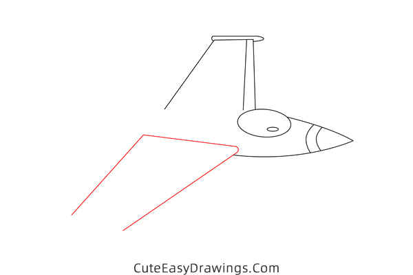 how to draw a jet fighter - www.cuteeasydrawings.com