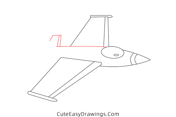 how to draw a jet fighter - www.cuteeasydrawings.com