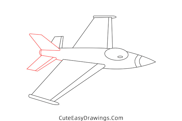 how to draw a jet fighter - www.cuteeasydrawings.com