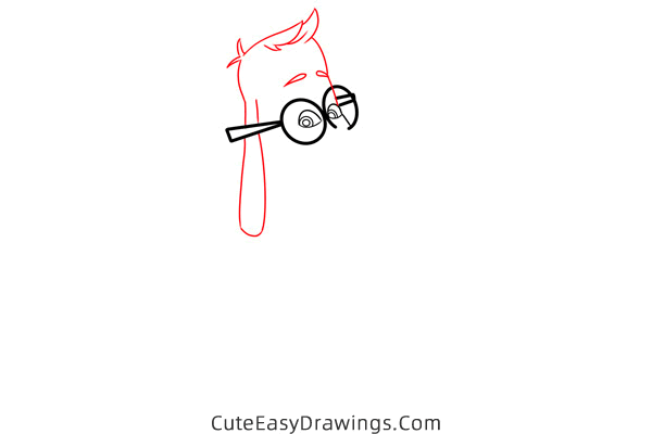 how to draw mr peabody with a book - www.cuteeasydrawings.com