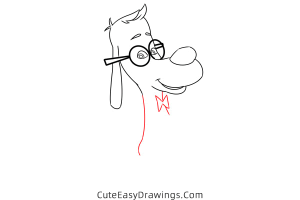 how to draw mr peabody with a book - www.cuteeasydrawings.com