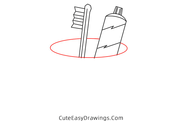 how to draw a toothbrush and toothpaste - www.cuteeasydrawings.com